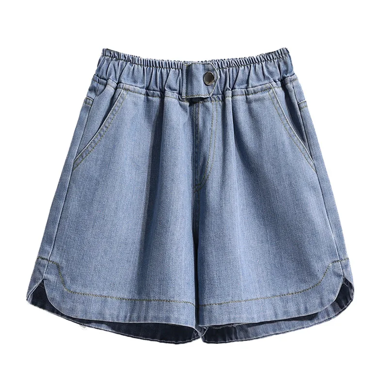 

Size S-5XL Summer Denim Shorts Women 2021 Fashion Casual Easy To Match High Tail Loss Denim Shorts Bigger Format