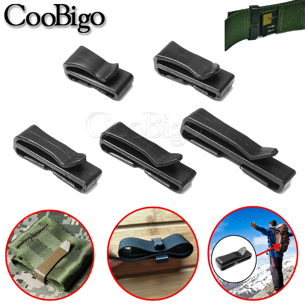 5 шт. ремень петля скольжения Хранитель слайдер пряжки черный Пластик