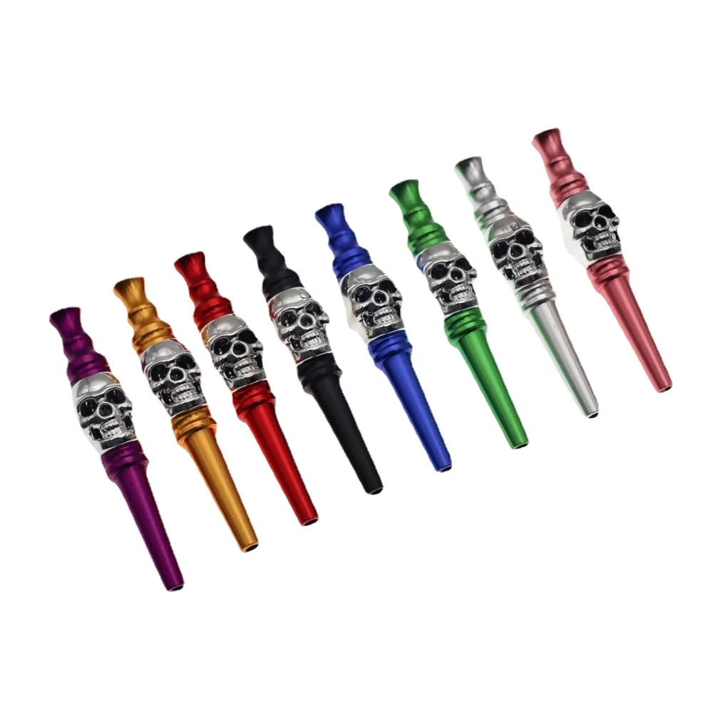 

New Colored Aluminum Shisha Hookah Holder Pipe Silver Three-dimensional Hollow Skeleton Fit Any Hookah Cone Cigarette Holder