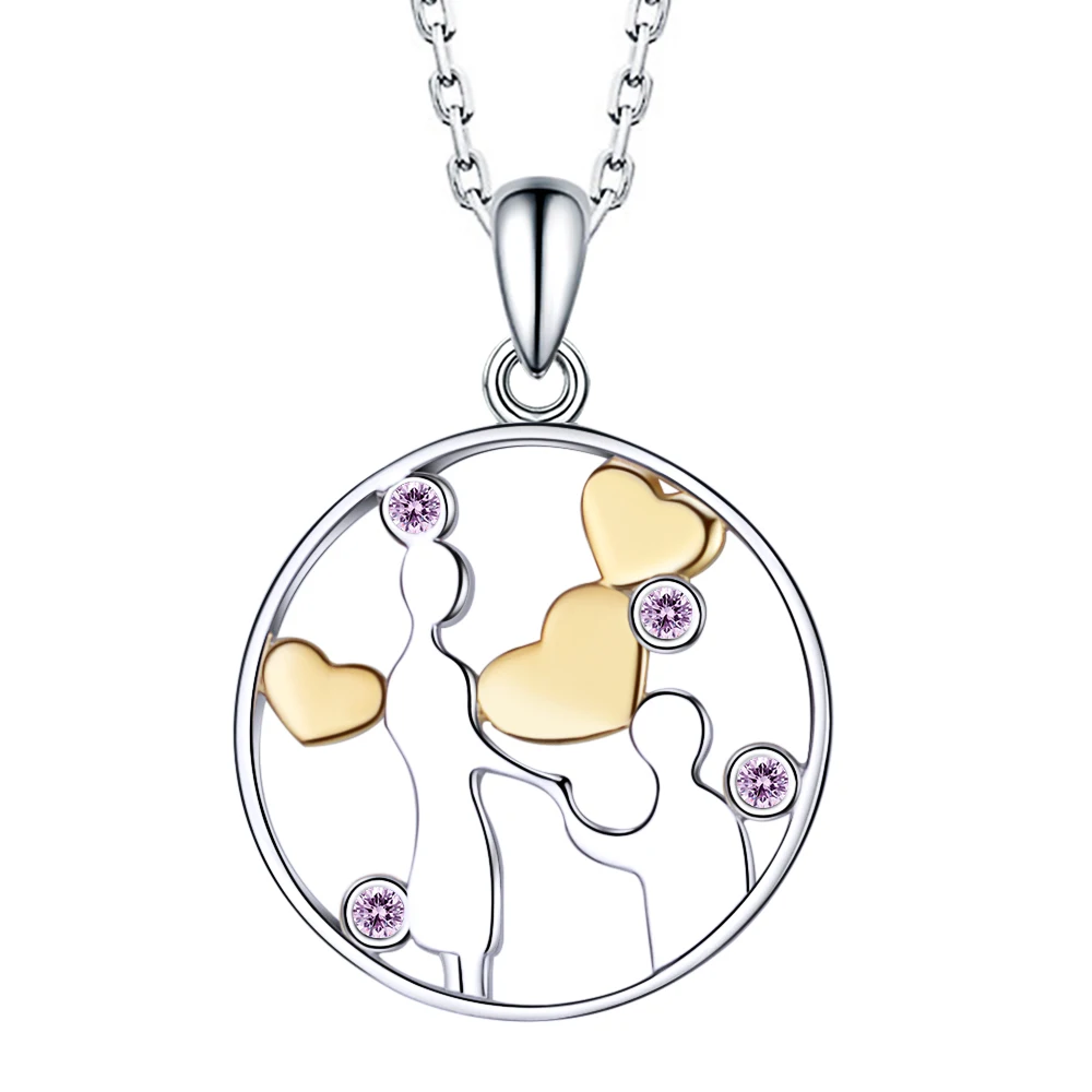 

925 Sterling Silver Love Proposal Heart-shaped Zircon Pendant Necklace 2020 Ladies Fashion Jewelry Free Shipping