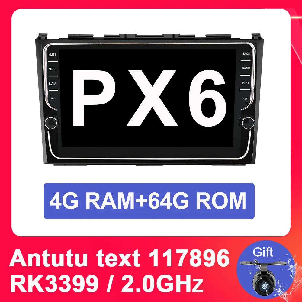4G 64G PX6 Eunavi автомобильный dvd-плеер gps Navi для Honda CRV 2007-2011 ips емкостный экран 1024*600+ wifi+ BT+ SWC+ RDS+ Android 9,0+ 4G ram PX6 - Цвет: 4G 64G PX6