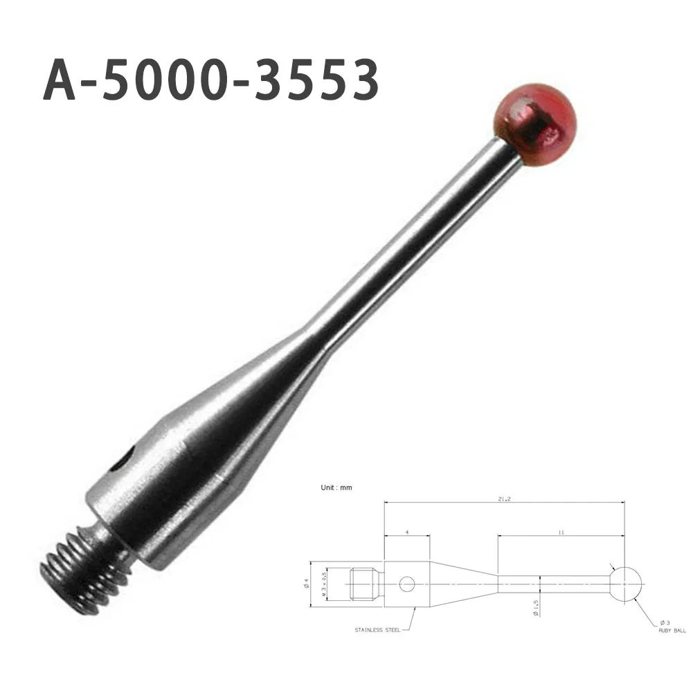 

ШМ зонд для LG Stylus 3 мм Диаметр Рубин мяч Керамика стволовых M3 ШМ A-5000-3553 Инструменты зонд CMM машины и компаратора