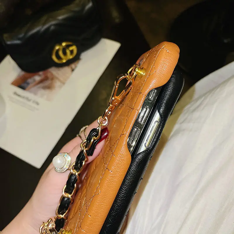 

Leather Luxury Phone Case For Iphone 12 Mini 11 Pro Max Xs Xr X 7 8 Plus SE 2020 Fitted Covers Black Brown With Lanyard