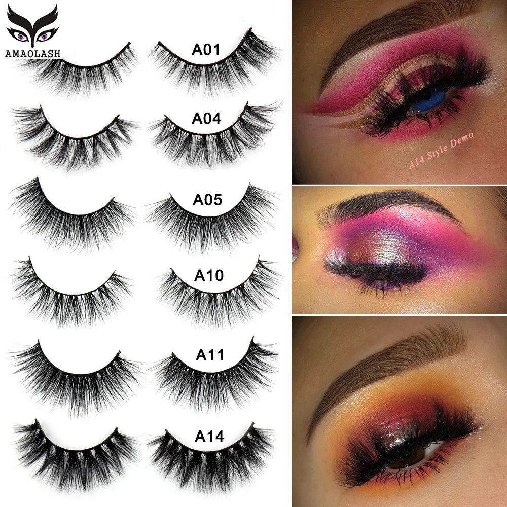 AMAOLASH норковые ресницы 3D ручной работы мягкие полные полоски безжалостные