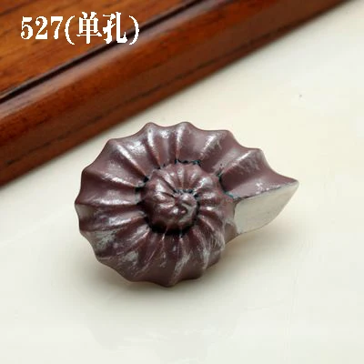 527 Nautilus 1 шт. морская серия полимерные ручки тянет ручка ящика шкафа и ручка для домашнего оборудования дверные ручки для мебели морская Морская звезда - Цвет: 527 Nautilus