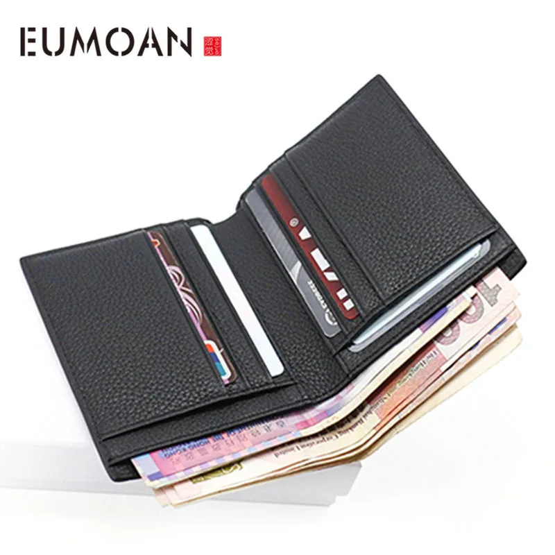 Вертикальный кошелек AETOO из воловьей кожи с текстурой личи и татуировкой мужской