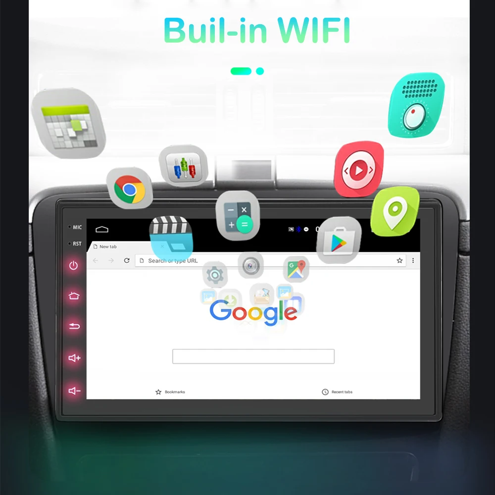 Автомобильный мультимедийный плеер Podofo универсальная стерео-система на Android 9 1 с