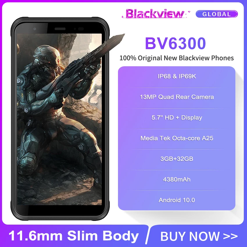 Blackview BV6300 3 Гб оперативной памяти 32 встроенной Octa Core Android 10 0 смартфон 5 7 дюймов NFC 4380