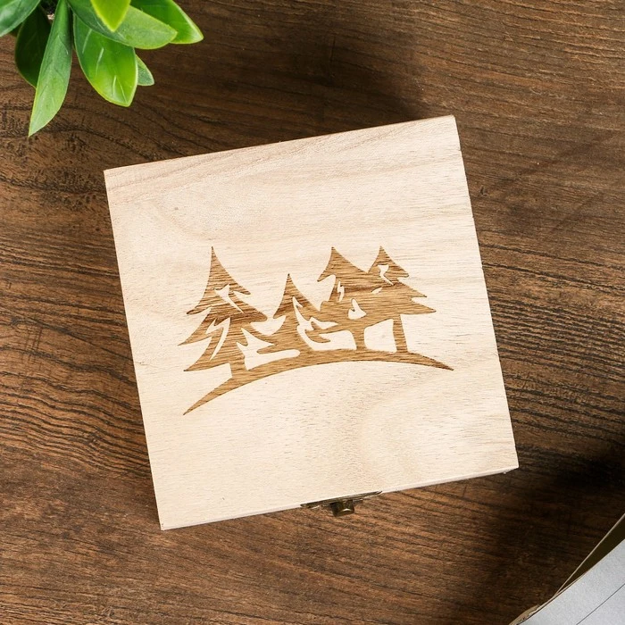 Шкатулка дерево для росписи &quotЕловый лес&quot 6х12х12 см