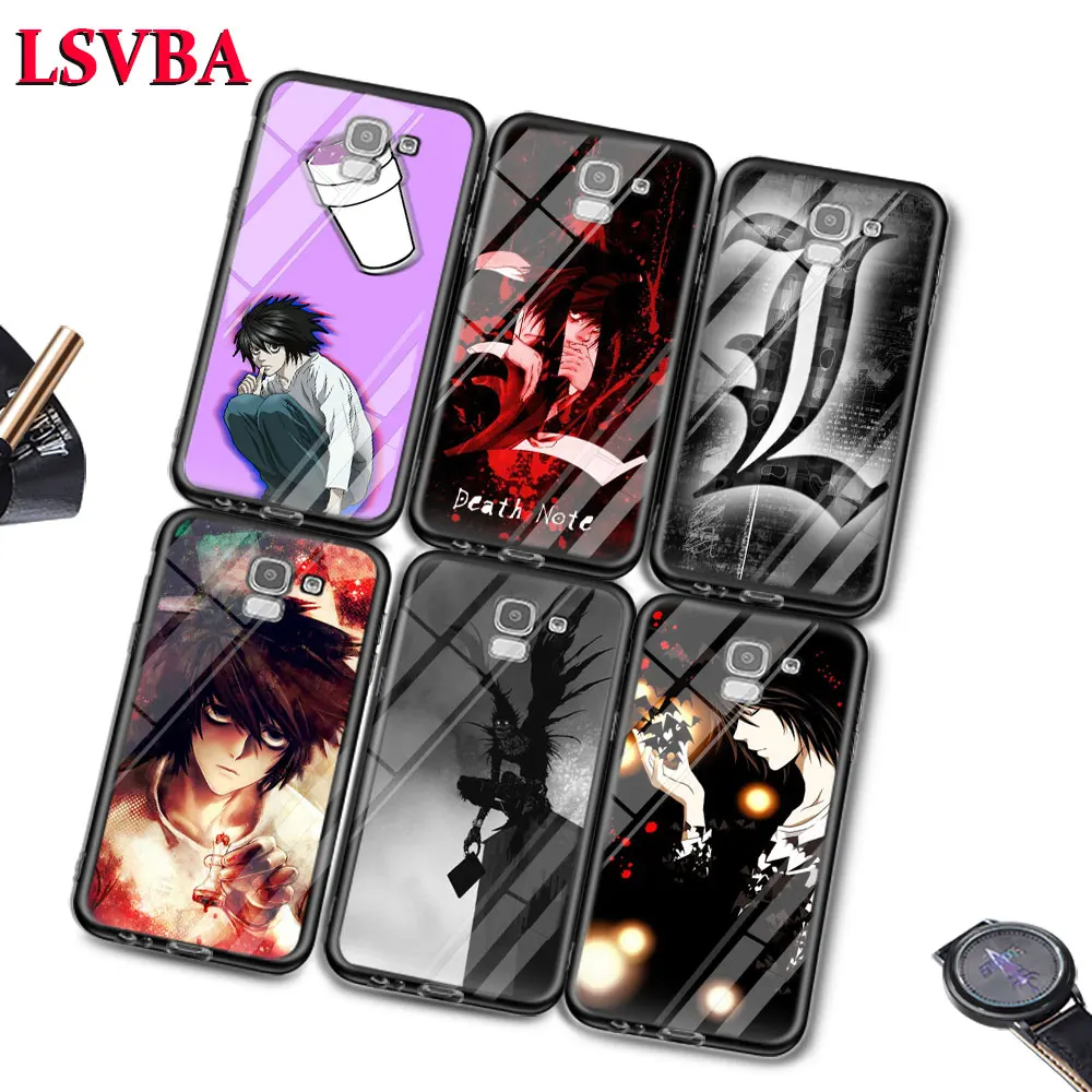 Супер Яркий глянцевый чехол для телефона с аниме Death Note Samsung Galaxy J2 J3 J4 J5 J6 J7 Plus Core 2018