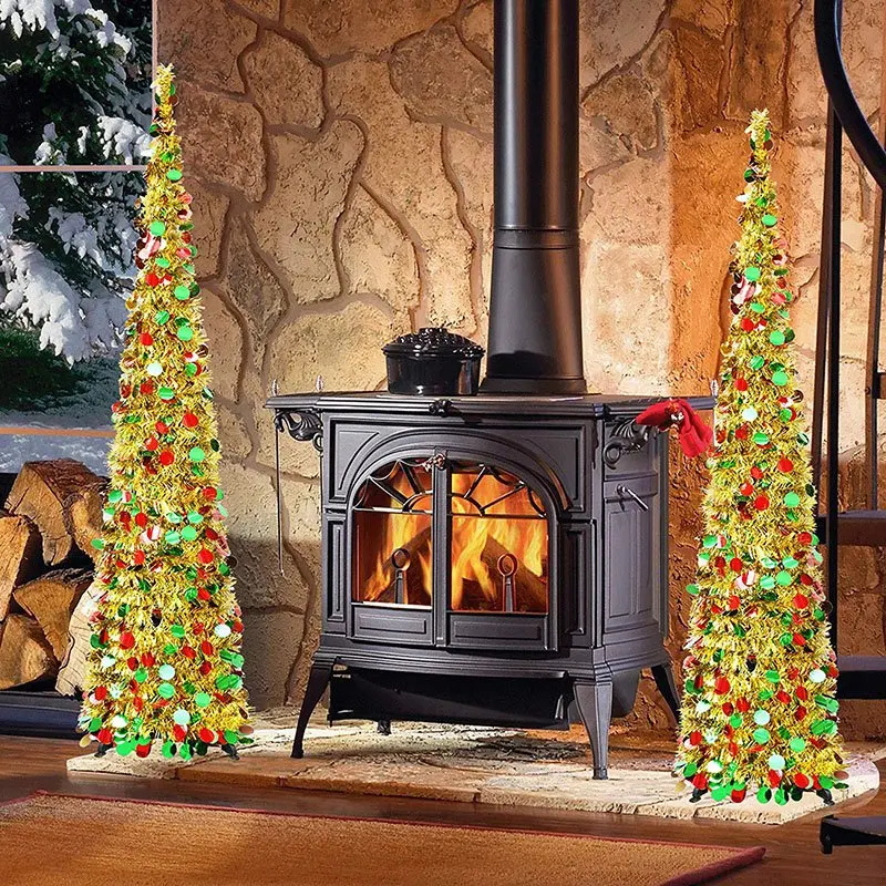 5 футов Рождественская мишура легко собирается многоразовый складной