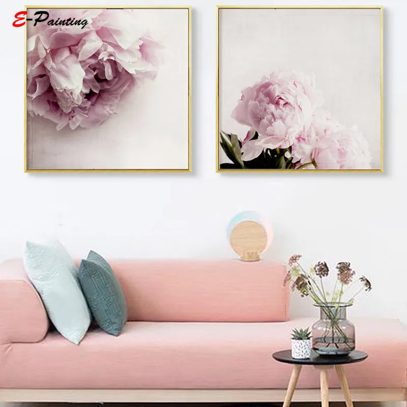 Современная Настенная живопись белый цветок Гортензия настенный художественный