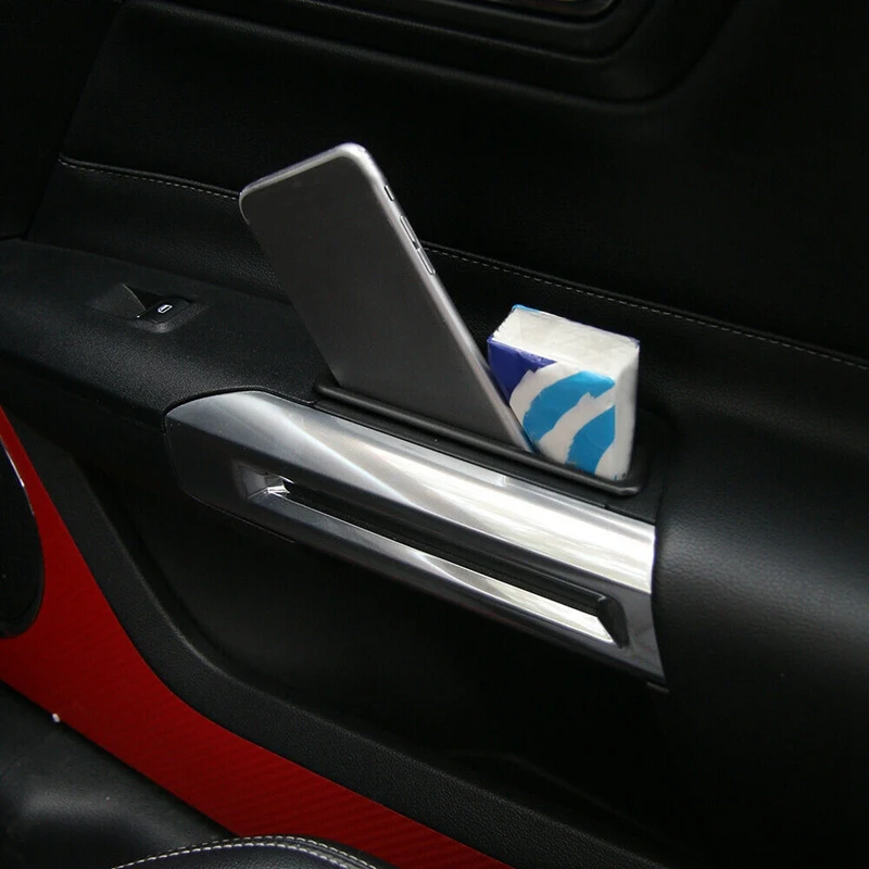 4 шт. внутренний боковой подлокотник дверная ручка контейнер для хранения Ford Mustang
