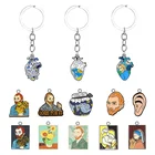 Полимерный брелок TAFREE Painter Van Gogh Epoxy, рюкзак, школьная сумка, сумка, подвеска из смолы, ювелирные изделия, брелок