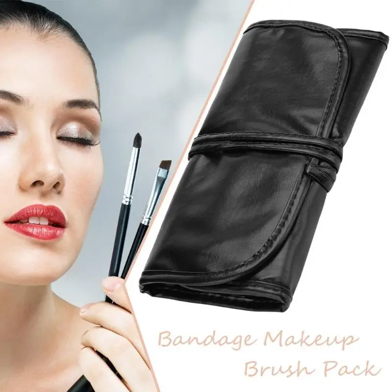 Портативный из искусственной кожи путешествия мешок кисти для макияжа Make Up