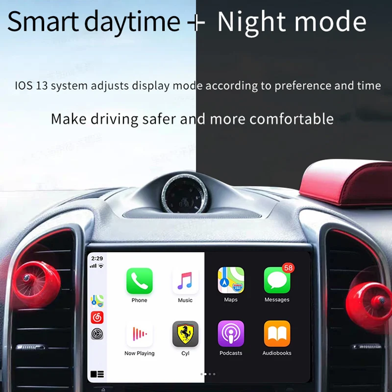 автомобильный телевизор carplay 12 вольт авто Carplay Android для apple car play беспроводное