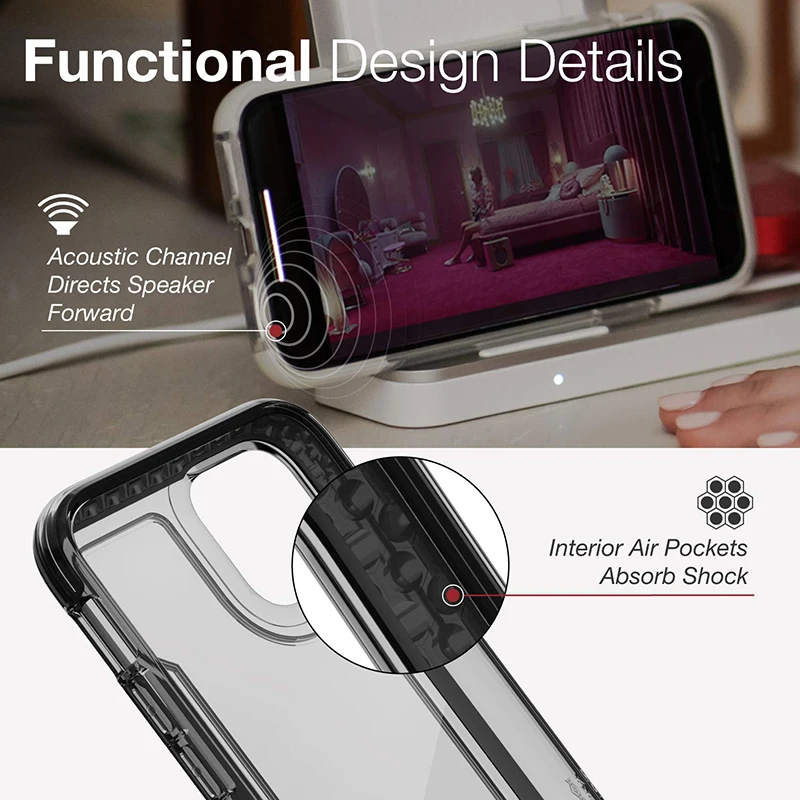 X-Doria Defense Прозрачный чехол для телефона iPhone 11 Pro Max военный класс падение проверенный чехол для iPhone 11 Pro защитный ковер
