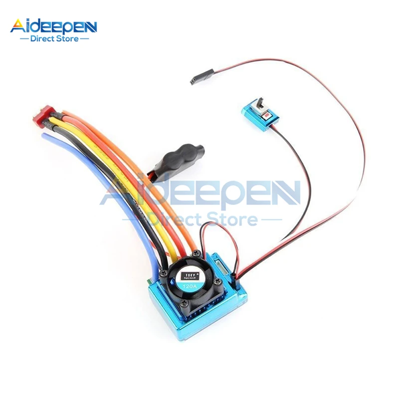Индуктивный Бесщеточный Регулятор Скорости 120A ESC поддержка литиевой батареи 2-3S