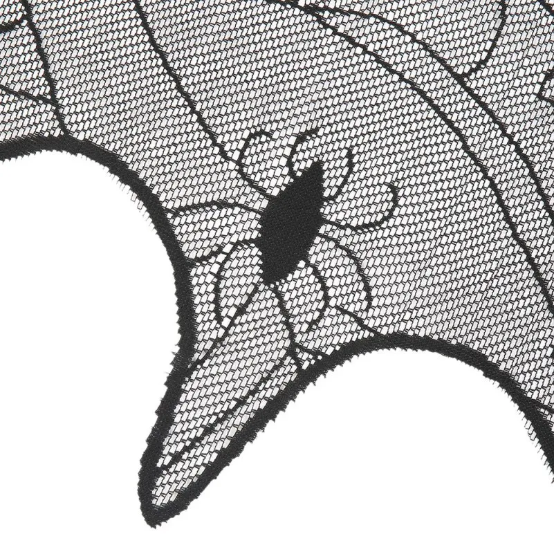 1 шт. Горячая Хэллоуин украшения Черная кружевная паутина на камин мантия шарф