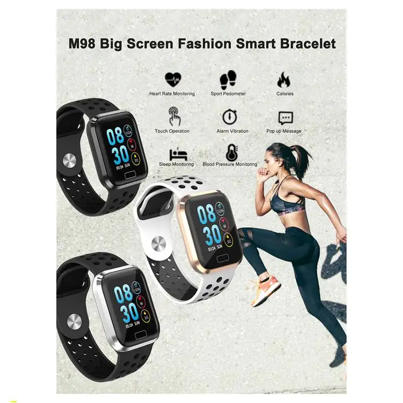 2019 модные часы Smart Watch в реальном времени HR и крови Давление для отображения