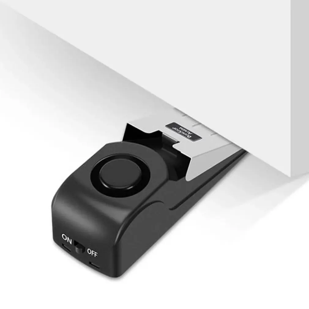 

Wireless Door Stop Alarm Portable Hotel Vibration Alarm For Home Dormitory Safety Wedge Shaped Stopper Alert