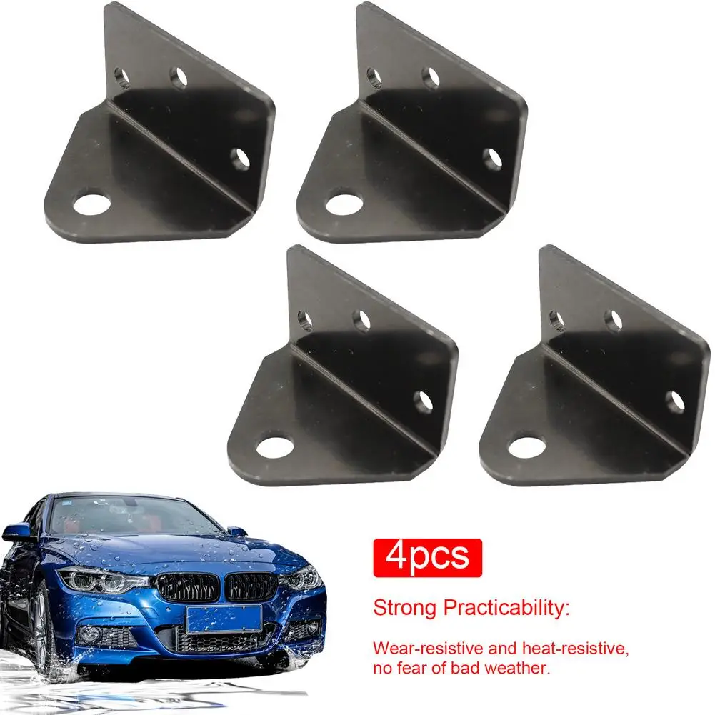 

4 Packs Metal Black Electrophoresis Bracket Accessories Wear-resistive Holder for Car Door Windows