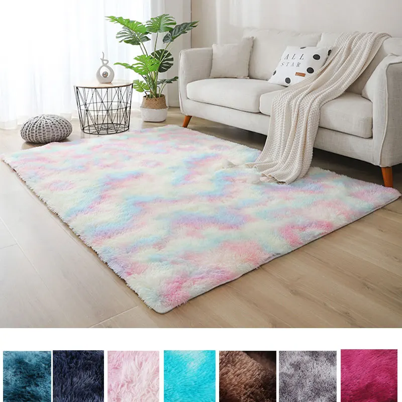 Новый домашний мягкий плюшевый ковер с градиентом утолщенный коврик