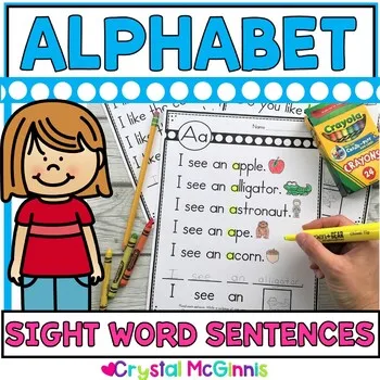 Простые изображения алфавита с зрительными словами (чтение выделение запись