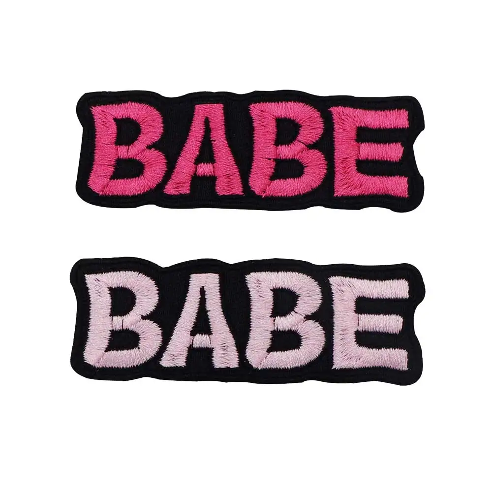 

BABE Patch Embroidered Applique Sewing Label Punk Biker Patches Clothes Stickers Apparel Accessories Badge