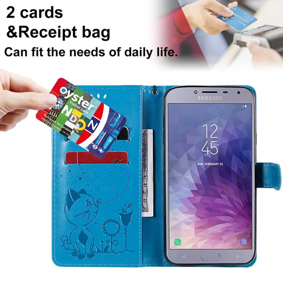 Кожаный чехол с откидывающейся крышкой для Samsung Galaxy J4 J3 J1 J5 J7 J6 A3 A5 2016 2017 J2 Pro A7 A8 A9 2018