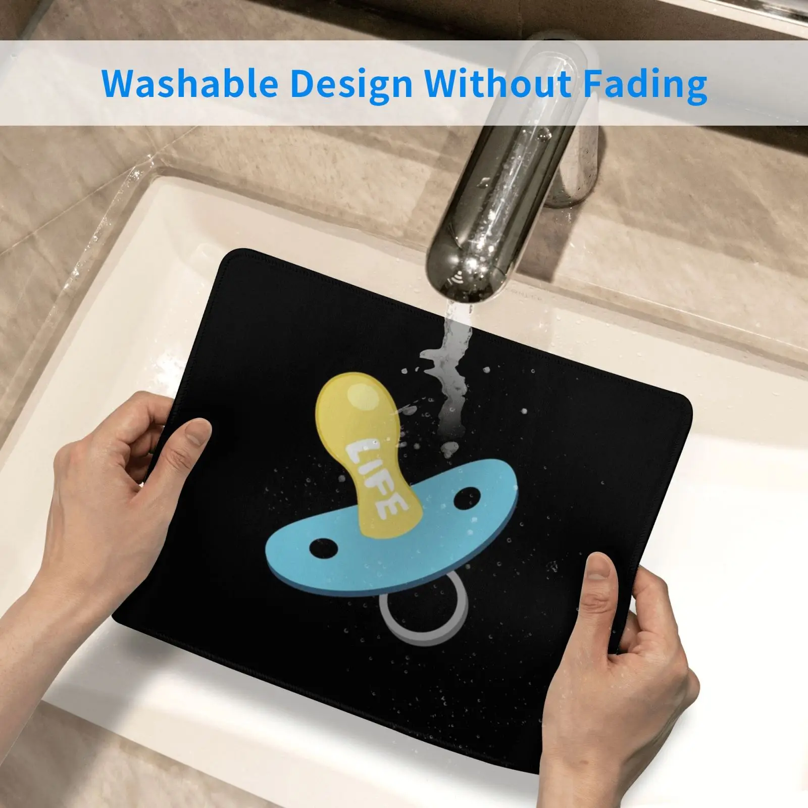 

Life Sucks Mouse Pad DIY Print Life Live Sucks Funny Pacifier Sad Lifesucks Bad Why Fail Lonely