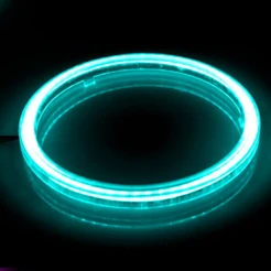 Светодиодный COB Halo Кольца 60 мм 70 мм 80 мм 90 мм 100 мм 110 мм 120 мм Ангельские глазки светодиодный головной светильник с крышкой для шарика противотуманного светильник лампы для автомобиля - Цвет: COB ice blue 2pcs