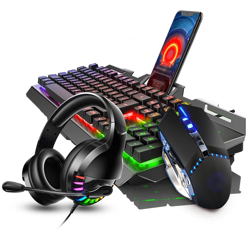 

Gaming Keyboard Gaming Mouse Manipulator Feel RGB LED Backlit Gaming Keyboard USB Wired Gaming PC Laptop Keyboard