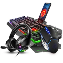 Gaming Keyboard Gaming Mouse Manipulator Feel RGB LED Backlit Gaming Keyboard USB Wired Gaming PC Laptop Keyboard