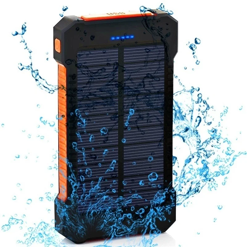 

Портативный внешний аккумулятор высокой емкости на солнечной батарее, 20000 мАч