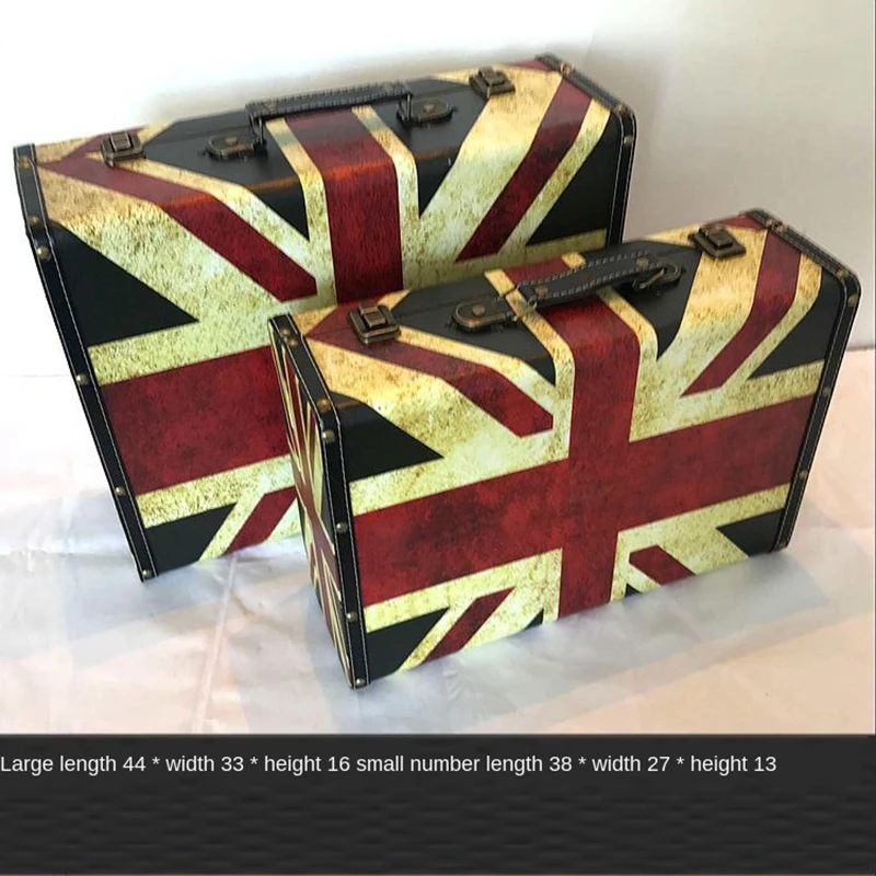 Креативный ретро кожаный деревянный ящик для костюма коробка хранения одежды