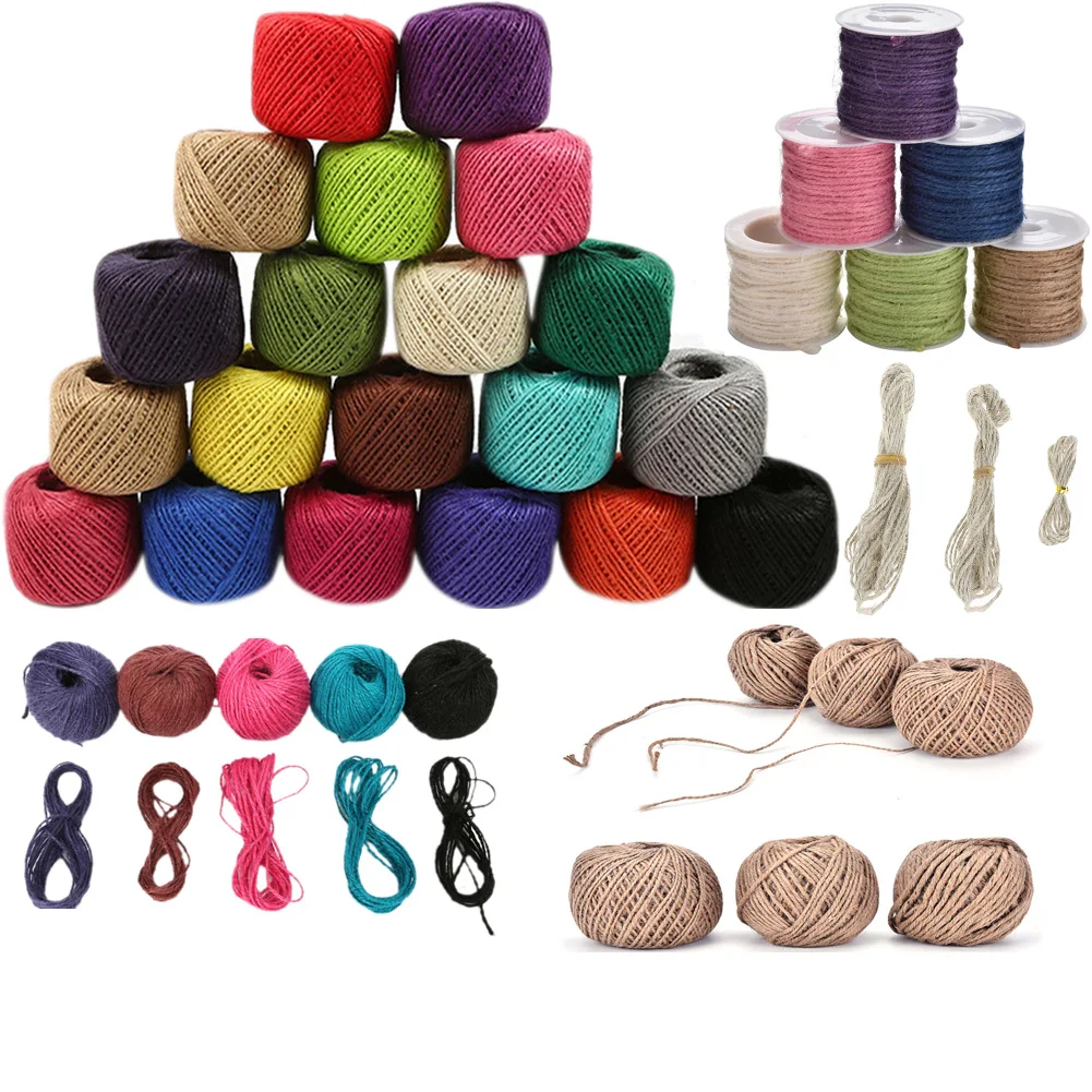 Джутовая веревка для подарка натуральный джутовый шпагат пеньковая в