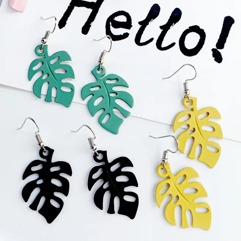 

AVEBIEN Unusual Earrings for Women 2020 Trendy Leaf Long Clip-on Earrings Pendants Fashion Jewelry серьги подвески Brincos