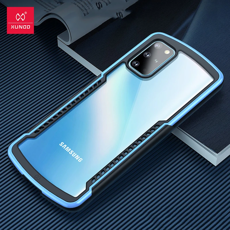 S20 Ultra Case Xundd Airbag для Samsung Galaxy + Plus прозрачный матовый противоударный чехол