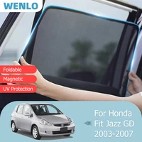 car curtain for honda fit jazz 2002 2009 side window mesh summer protector stylish sun visor window film car accessories