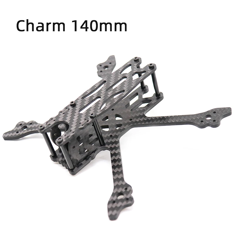 

TCMMRC FPV Drone Frame Charm 140 140mm 3 Inch Wheelbase 3mm Arm 3K Carbon Fiber Frame Kit for RC Drone FPV Racing