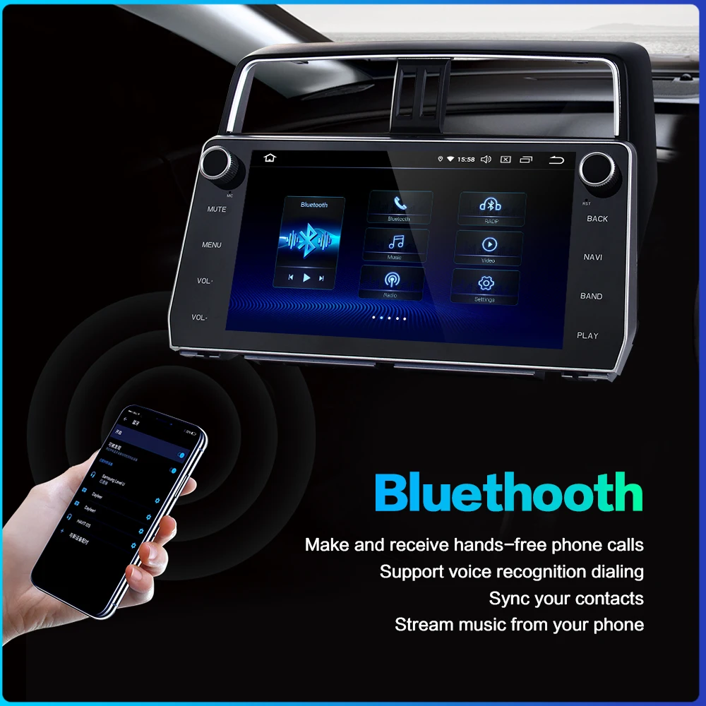 Dasaita 10 2 &quotIPS TDA7850 Din Автомобильный Android Радио для Toyota New Prado 2018 GPS Навигация MP3 64G ROM