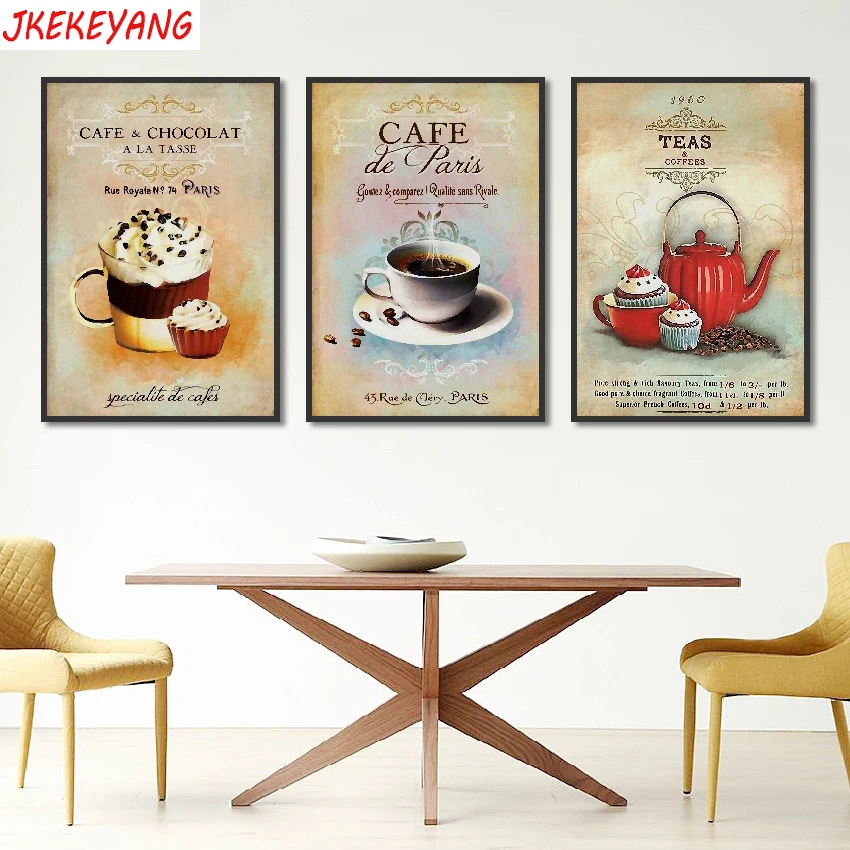 

Набор для алмазной вышивки «сделай сам», картина из круглых/квадратных страз 5D с рисунком десерта, кофе и чая, мозаика, настенная вышивка, J2757, 3 шт.