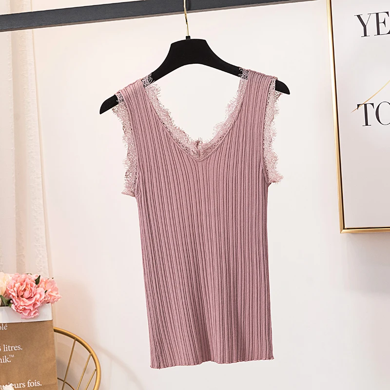 Женская универсальная трикотажная рубашка из ледяного шелка жилет без рукавов с