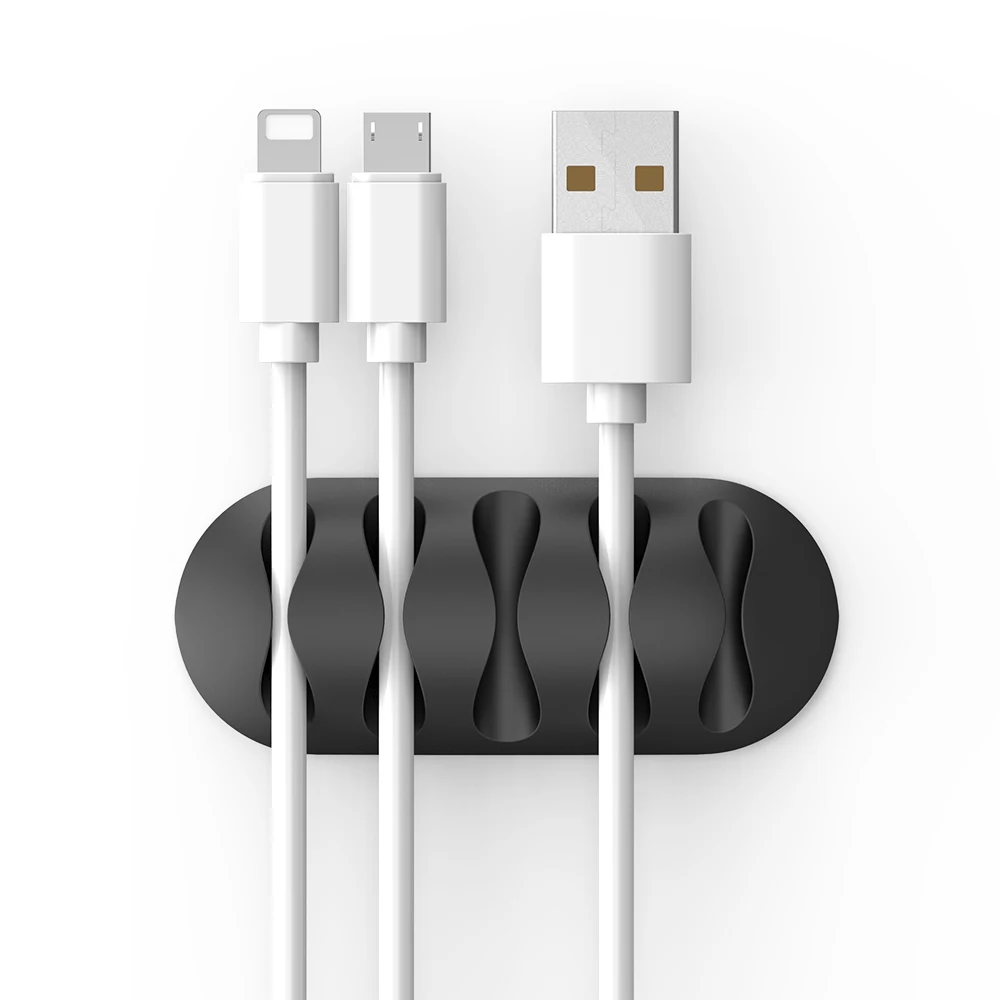 FLOVEME USB кабель Органайзер провода намотки наушников Держатель кабеля шнур держатель Клип офисный Настольный телефон кабели фиксатор провода управление