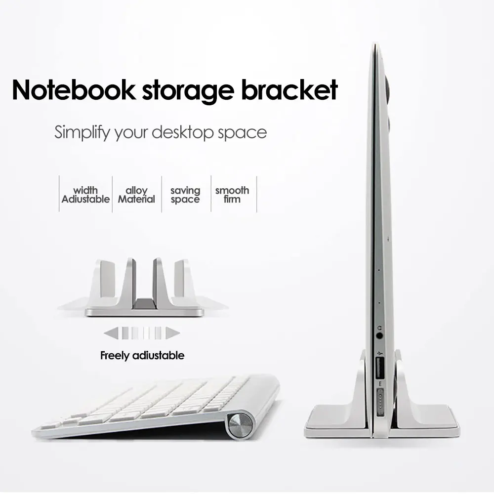 Вертикальная подставка для ноутбука Macbook Air Pro 13 15 16 Настольная алюминиевая с
