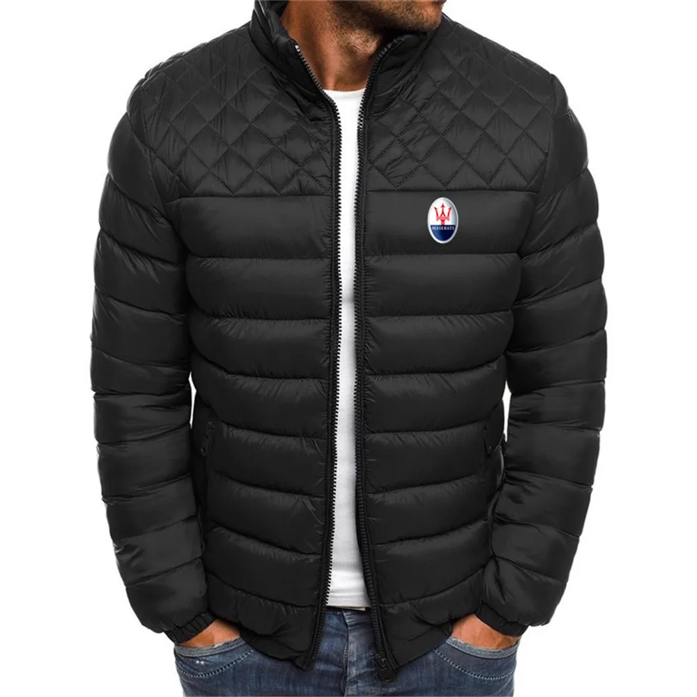 

Maserati men's autumn and winter printing logo slim padded jacket casual thick warm cotton jacket male AB9