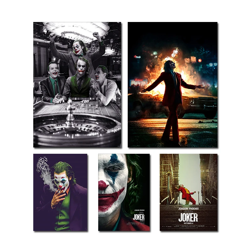 Картина на холсте с изображением известного фильма звезды клоуна курения