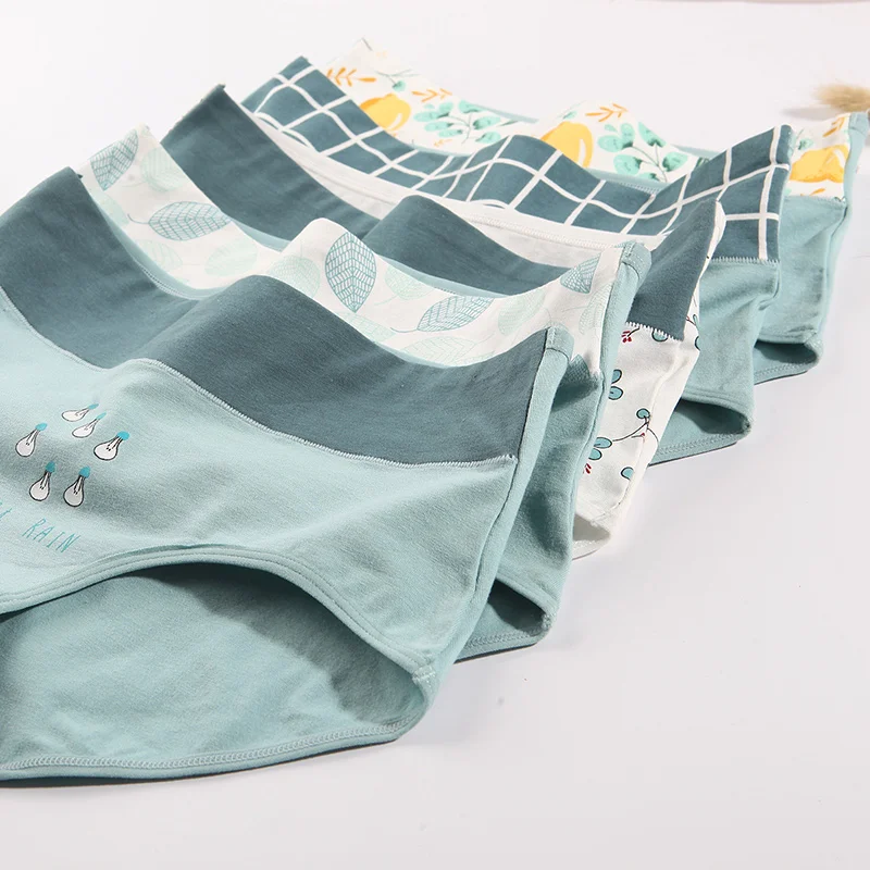 Хлопковое нижнее белье для девочек и девушек модные трусики с высокой талией