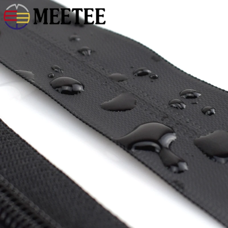 9M 3# 5# Waterproof Zippers Black Invisible Nylon Zipper For Sewing Outdoor Jacket Bags Suitcases Coil Zips DIY Accessories | Дом и сад